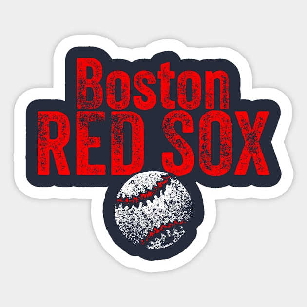 Red Sox Baseball Weathered Sticker by Throwzack